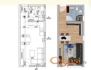 Garsonjera, 28m2, Adice, odlična investicija!